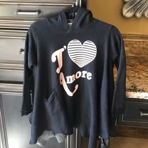 Wildfox kids dark gray poncho 10